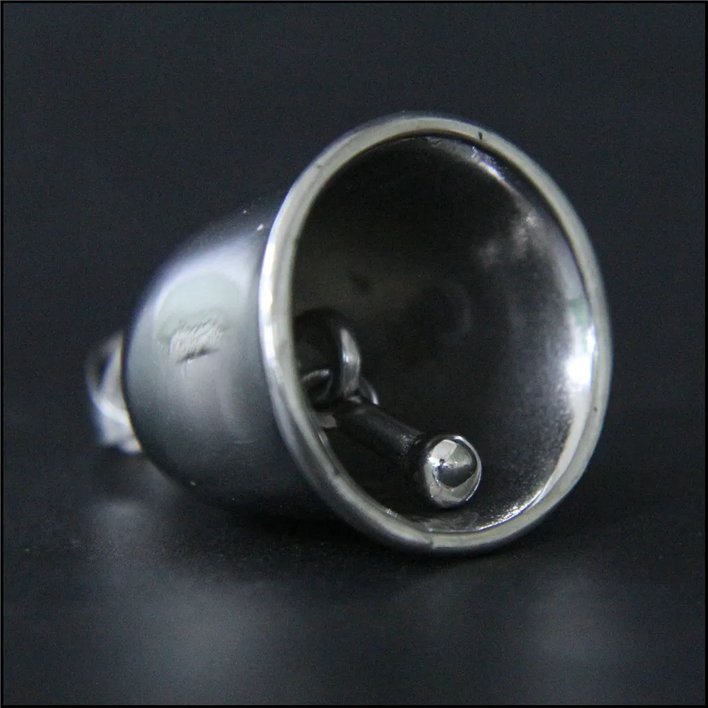 

5pcs/lot Wholesale 5 Style Bell Pendant 316L Stainless Steel Men Boy Cool Band Party Biker Style Bell Pendant