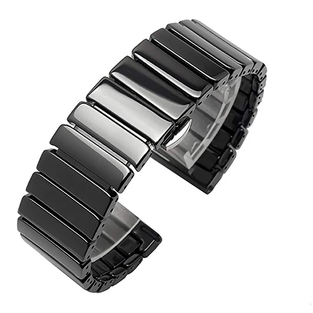 Ceramic Black SIKAI 20 мм ремешок из нержавеющей стали для часов Huami Bip BIT PACE Lite Youth керамический универсальный ремешок для часов Amazfit GTR 42 мм - Цвет ремешка: Ceramic Black