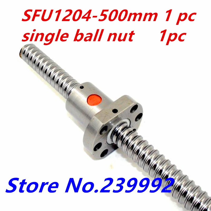 Шаровой винт C7 шаровой SFU1204 500 мм с одним фланцем 1204 одиночная шаровая гайка для