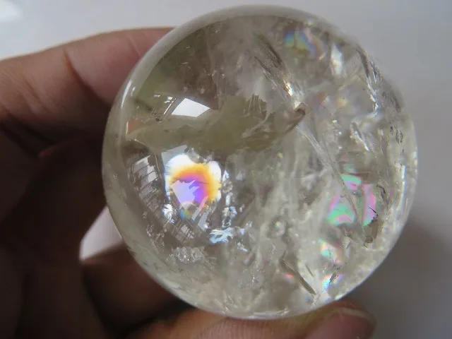 Цитрин натуральный кварц РАДУГА шар хрустальный ОРБ Исцеление 130 г | Дом и сад