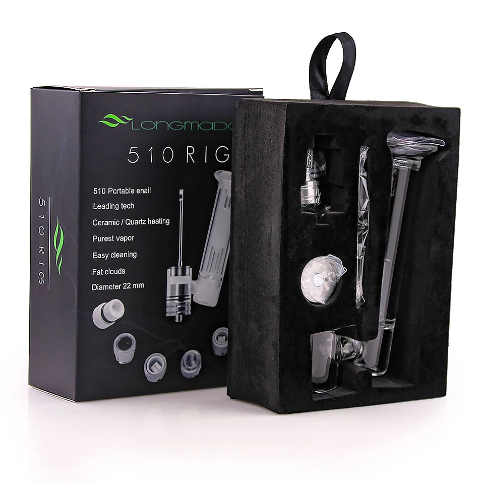 Оригинальный Longmada 510 Rig кварцевые Керамика катушки Стекло фильтр Dab барботер для