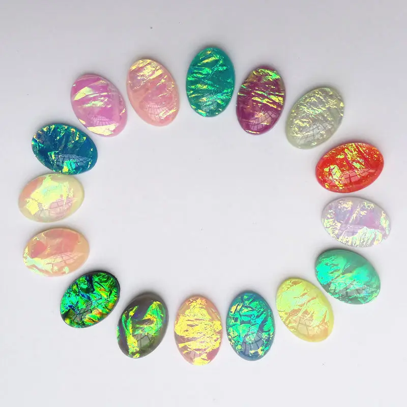 Оптовая продажа 100 шт. овальные кабошоновые купольные плоские бусины высокого