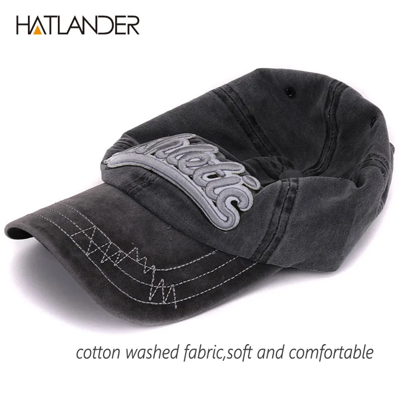 Винтажные Хлопковые бейсболки Hatlander с эффектом потертости мужские повседневные