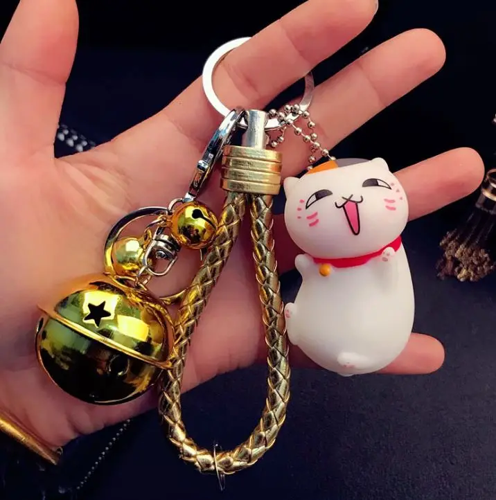 1 шт. милый мультфильм Япония Natsume Yuujinchou Nyanko Sensei Cat брелок для ключей Автомобильный кошелек сумка Подвеска фигурка игрушка - Цвет: lucky cat keychain 9
