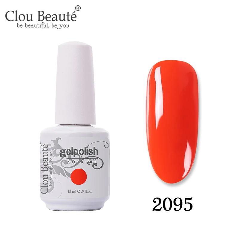 2095 Clou Beaute замачиваемый эмалированный Гель-лак 375 цветов УФ-гель для ногтей лак гель лак Полупостоянный гибрид ногтей искусство 15 мл - Цвет: 2095