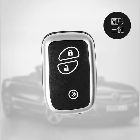 1x круглый корпус для ключей из цинкового сплава + плетеные брелки 3 цвета автомобильный защитный чехол сумка чехол Кожа Авто для Lexus 3 ключа