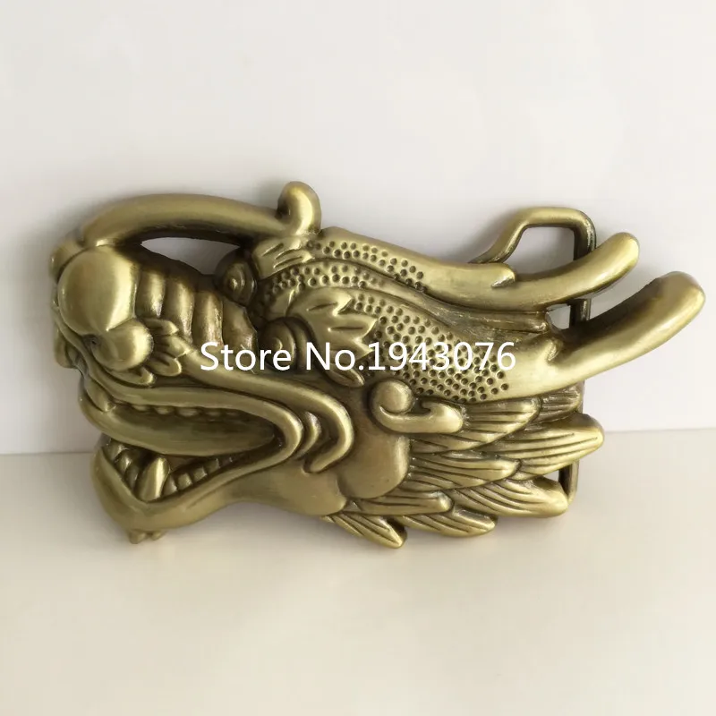 Пряжка для ремня мужская с объемной бронзовой Головой Дракона 98 х60 мм 75 9 г | Дом и