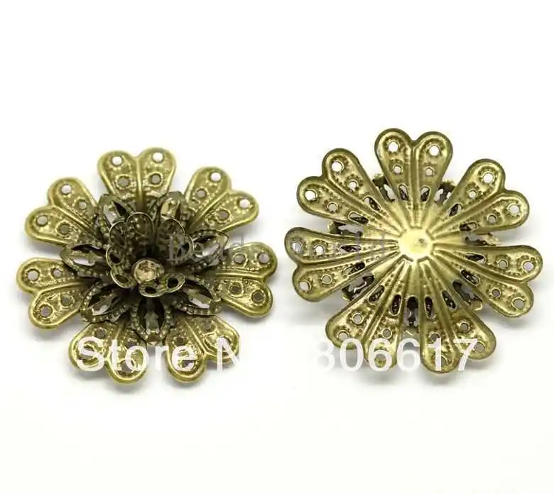 Лучшее качество 30 шт. цвет бронзы фоторазъемы украшение ювелирные изделия 39x39 мм