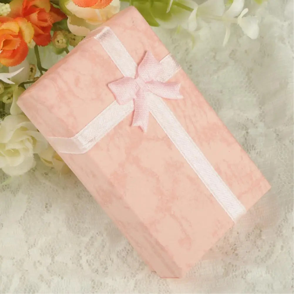 8x5x2.5cm Pink 1 шт. коробка для хранения ювелирных изделий черное ожерелье коробка для кольца Подарочная коробка бумажная коробка для украшений Упаковка браслет серьги дисплей с губкой - Цвет: 8x5x2.5cm Pink