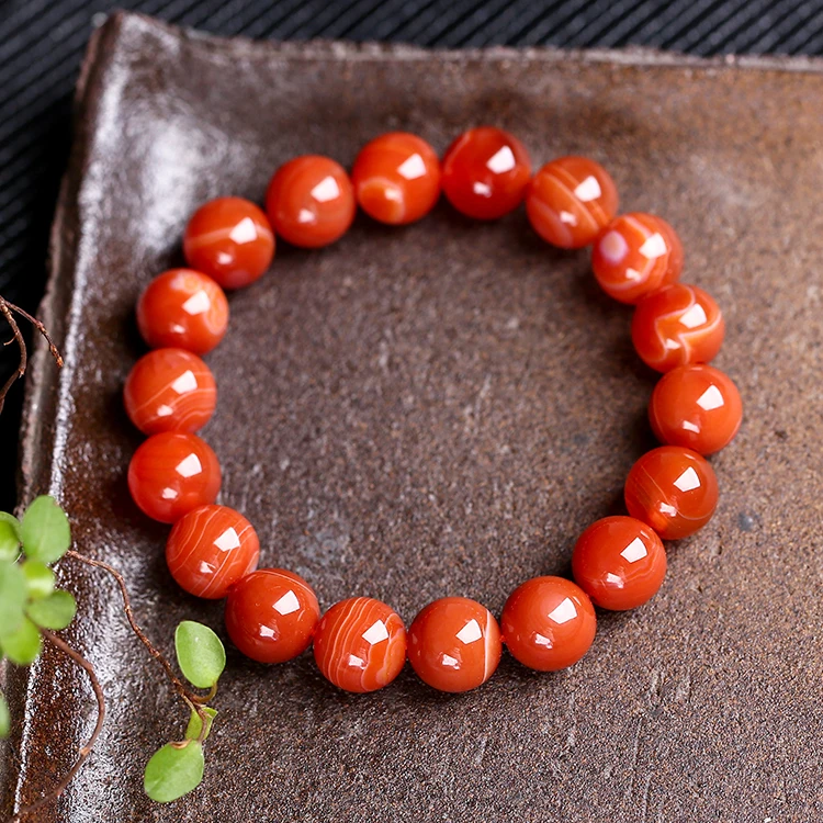 Натуральный кристалл камень оранжевый браслет из бисера для женщин и мужчин