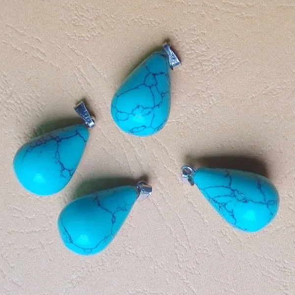 

Wholesale 50pcs/lot good quality stone water drop Charms Pendants for men and women jewelry Free Shipping