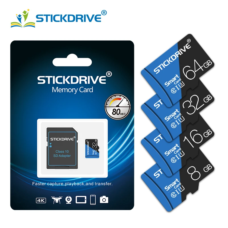 Высокоскоростные карты памяти microsd, 4 ГБ, 8 ГБ, 16 ГБ, 32 ГБ, 64 ГБ, картао де Мемория, класс 10, карта micro sd, TF карта, бесплатный адаптер, подарок
