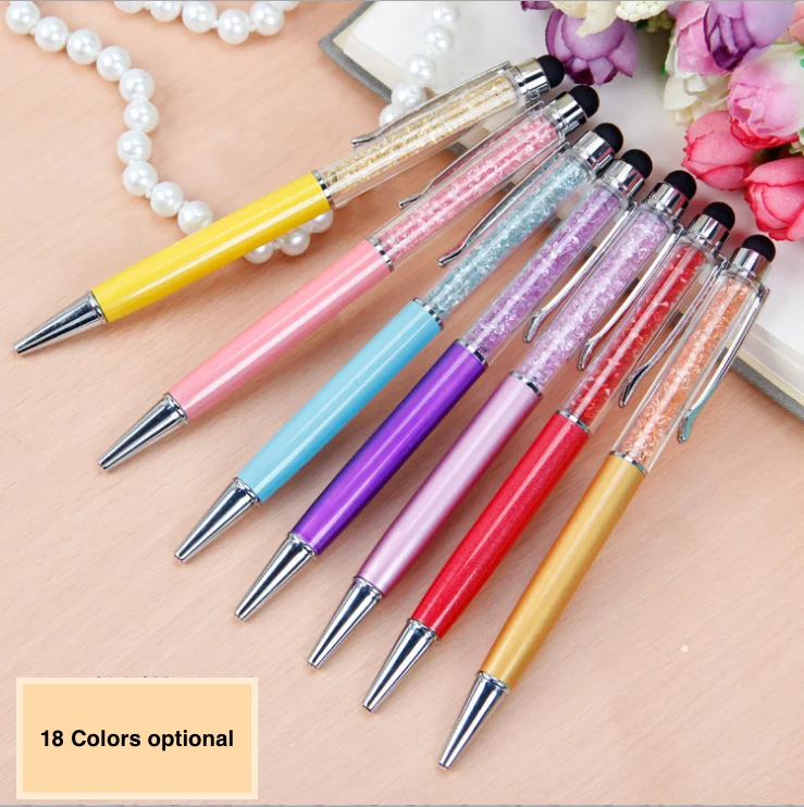 LolliZ 1 Pcs Creative Crystal Pen Diamond Ballpoint Pens Stationery Ballpen Stylus Touch 0.7 mm Black Refill | Канцтовары для офиса