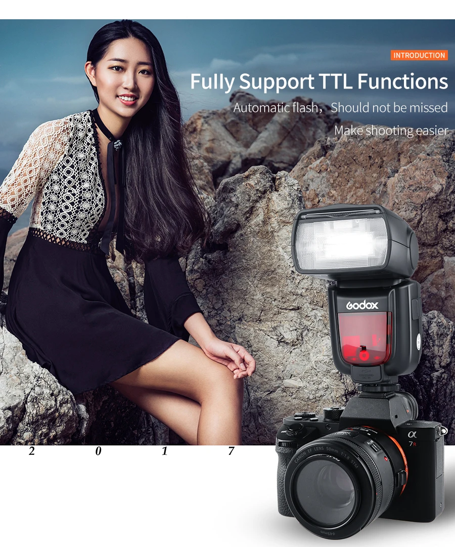 Godox 2 шт. TT685C TT685N TT685S TT685F TT685O ttl HSS вспышка с передатчиком Xpro для Canon Nikon sony Fuji Olympus