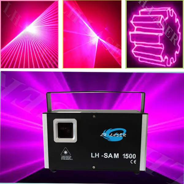 1500 мВт Профессиональный Сценический розовый лазерсветильник/розовый