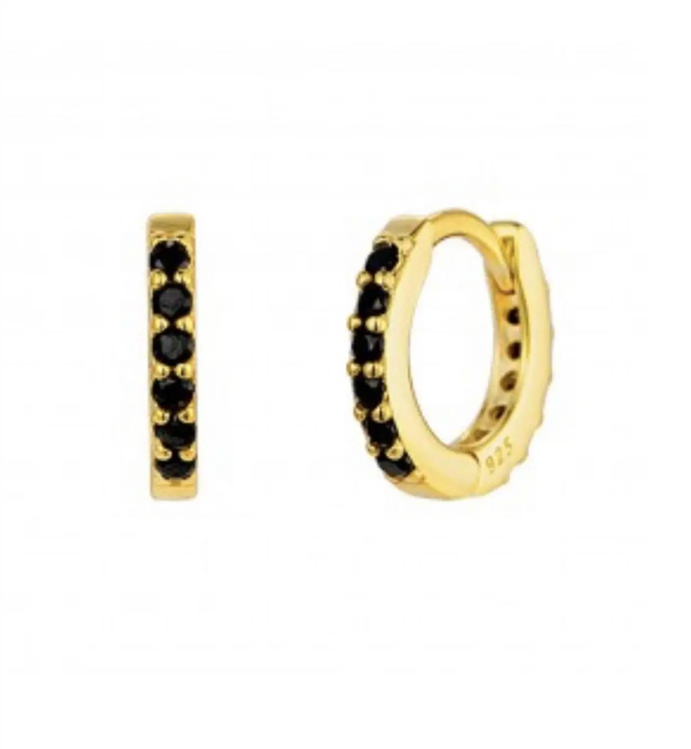 Модные серьги из стерлингового серебра 925 пробы с цирконием черное зеленое