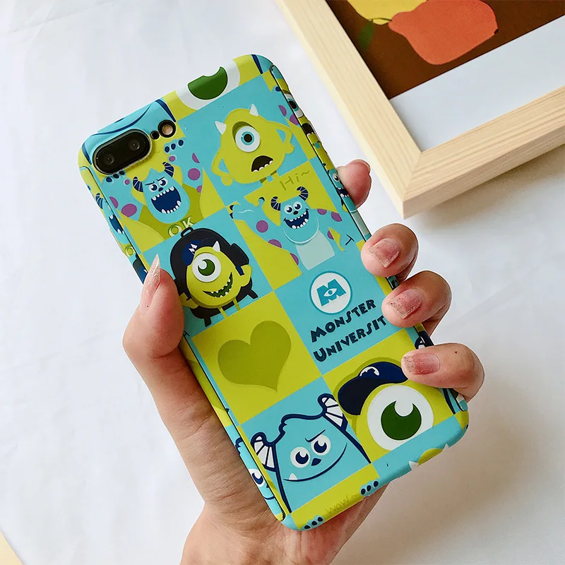 Для iphone 8 plus Мультяшные Монстры спереди и сзади чехол для 7 6 S 6splus Sakura momoko матовая