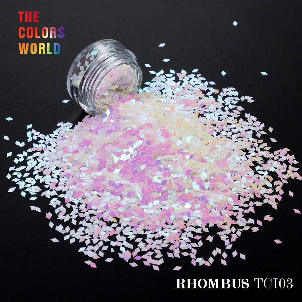 _ Ромбовидная форма 2 мм размер перламутровый спутанный блеск для ногтей дизайна