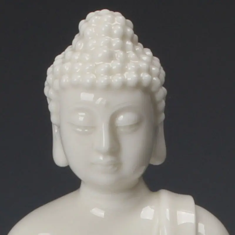 Китай белый фарфор Dehua Шакьямуни татхагата Amitabha статуя Будды|Статуи и скульптуры|