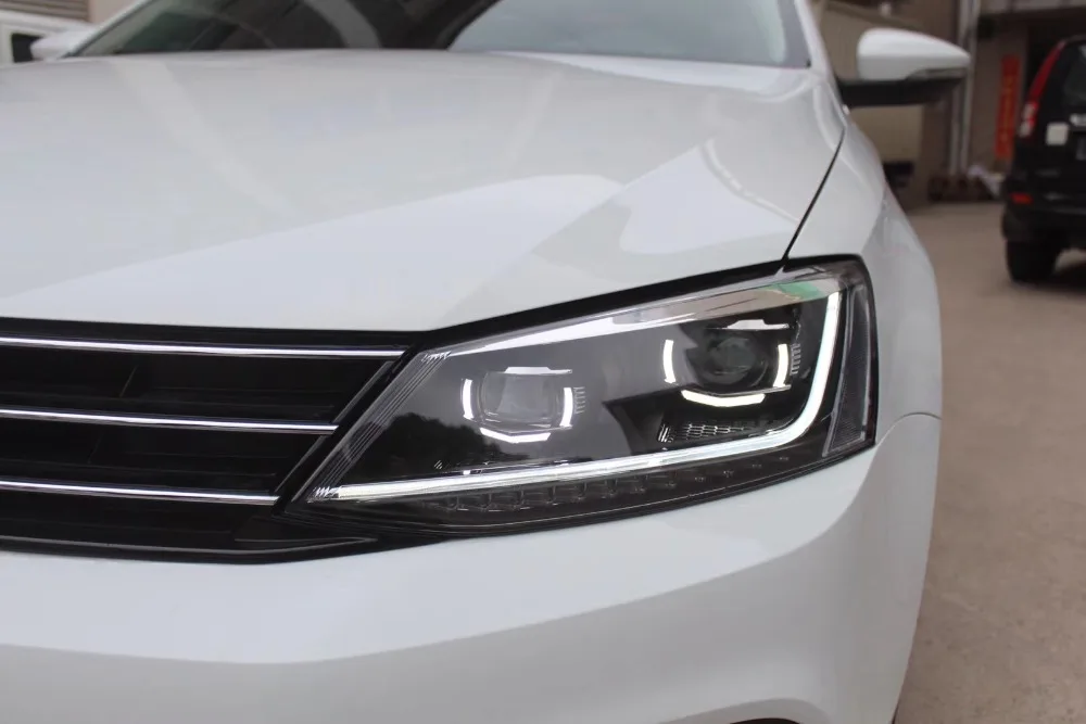 Автомобильный стильный головной светильник для VW Jetta светодиодный головной светильник 2011- VW Jetta Светодиодный дневной ходовой светильник светодиодный DRL Bi-Xenon HID