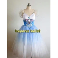 high quality customized blue gradient color soft giselle ballet dress costume nightgowncoppelia ballet dresses retail wholesale