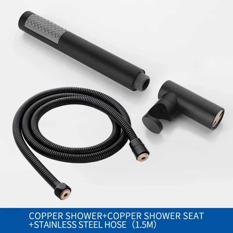 hotel any stream high pressure hand held shower head black bathroom wall mount brass shower sprayer set with hose shower holder free global shipping