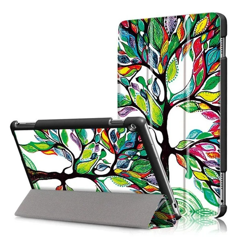 Чехол-подставка из искусственной кожи с рисунком для huawei MediaPad M3 Lite 10 BAH-W09 BAH-AL00 10,1 дюймов, защитный чехол для планшета+ пленка для экрана+ ручка