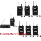 Беспроводная система Takstar Stage, 1 передатчик, 7 приемников, оригинальные наушники-вкладыши, беспроводная система мониторинга, 1 передатчик, 7 приемников