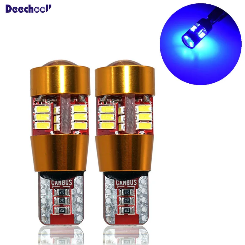 Deechooll 2 шт. W5W светодиодный светильник для автомобиля Alfa Romeo 159, Canbus T10 6/27SMD габаритные огни для Romeo 159 2007+ внутренняя лампа - Испускаемый цвет: 2xT10-27SMD-Blue
