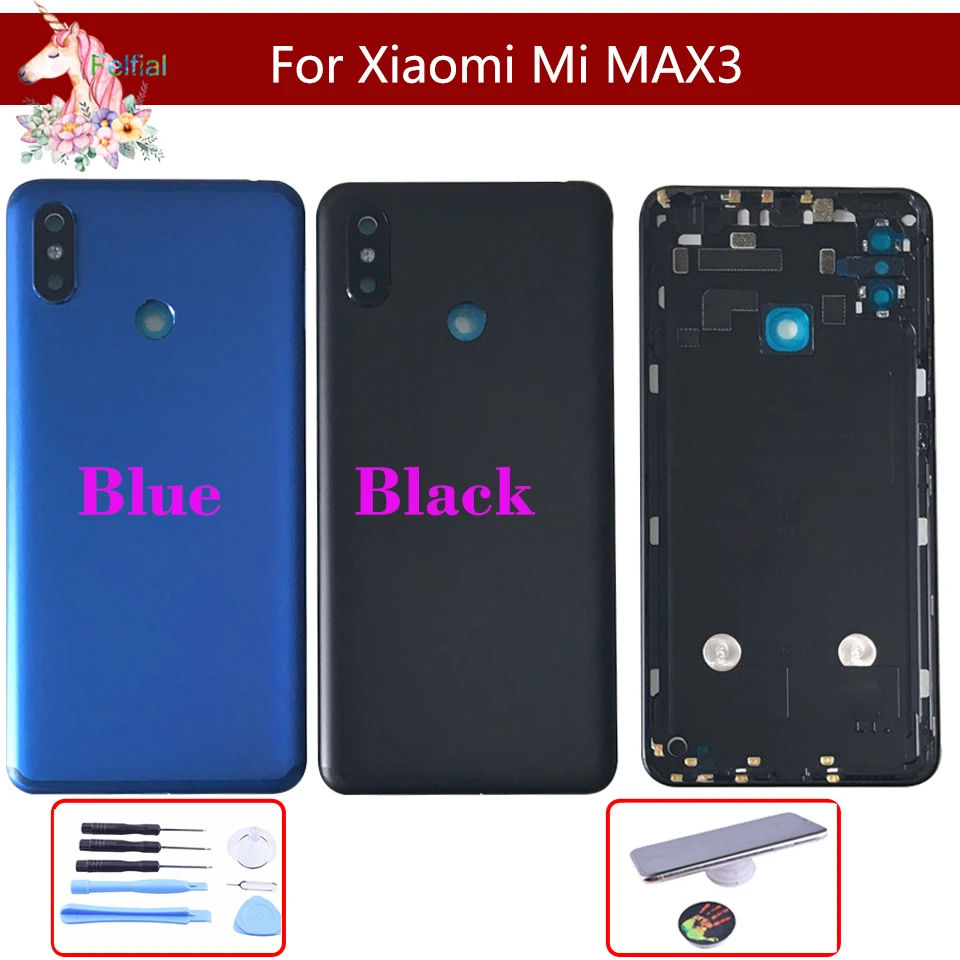 10 шт./lo оригинал для Xiaomi Mi Max 3 Max3 Крышка батарейного отсека задняя крышка корпус