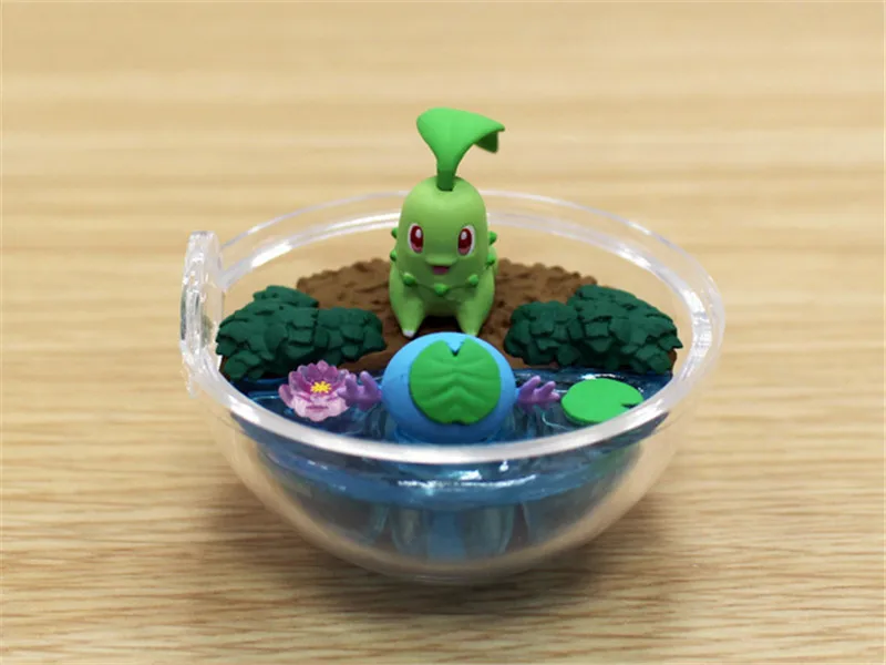 6 шт./компл. прозрачный шар Пикачу Chikorita Articuno Иви ПКМ фигурка игрушки украшения комнаты подарки для детей