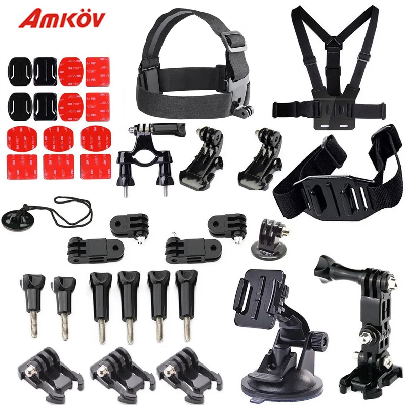 Комплект аксессуаров для экшн камеры Gopro Hero 5 4 3 SJCAM SJ6 Xiaomi YI 4K Eken H9R H8R Gitup Git2