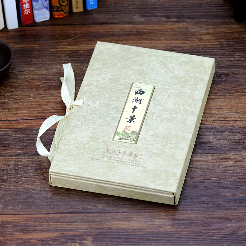 Tangfoo шелковая печать альбом творческая книга The West Lake Ten View HangZhou туристический