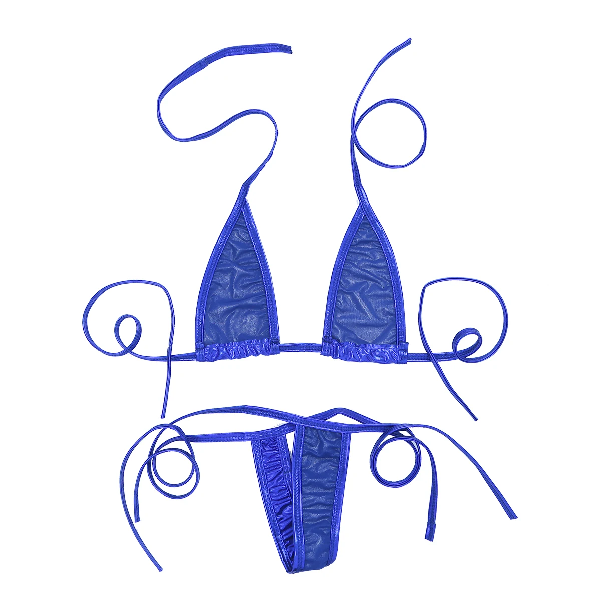 Сексуальный женский купальник-бикини купальный костюм топ с лямкой на шее и - Фото №1
