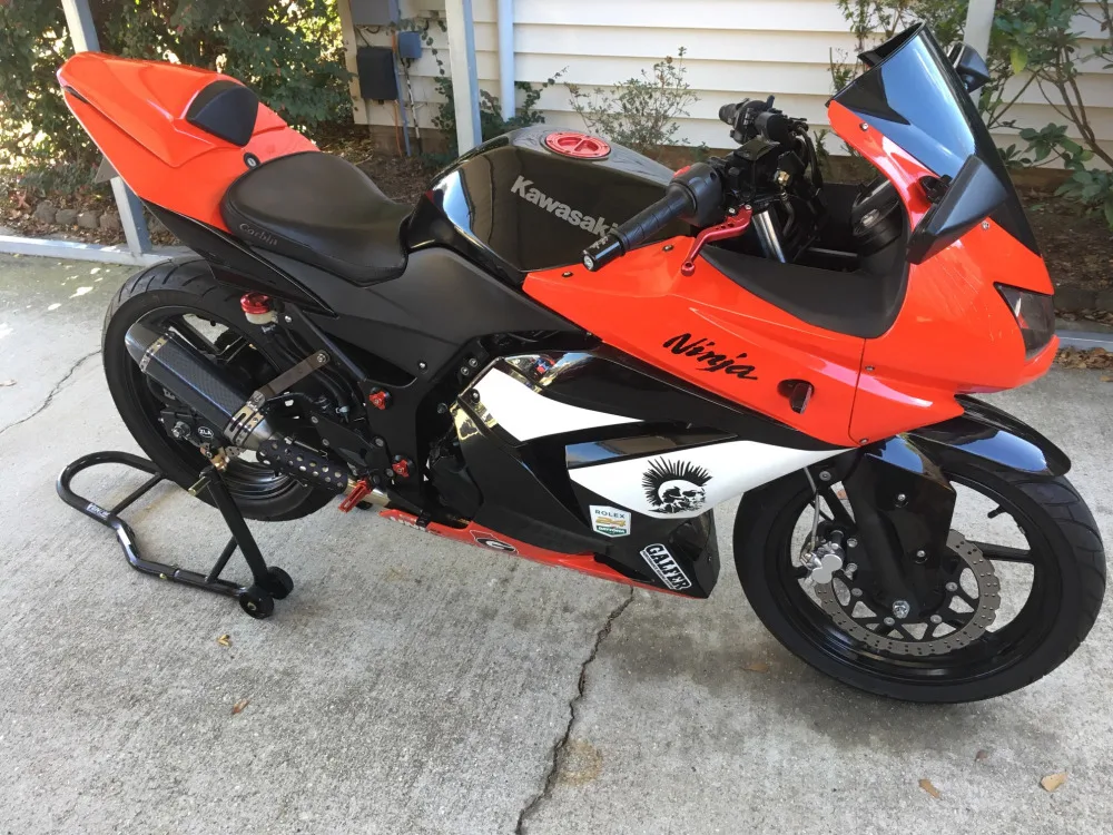 Для Kawasaki Ninja 250R гоночные короткие рычаги тормозной муфты 2008 2009 2010 2011 2012 красный
