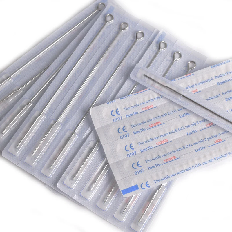 100 шт одноразовые иглы для тату плоские микроблейдинга 5F/7/9/11F/13F/15F Перманентный