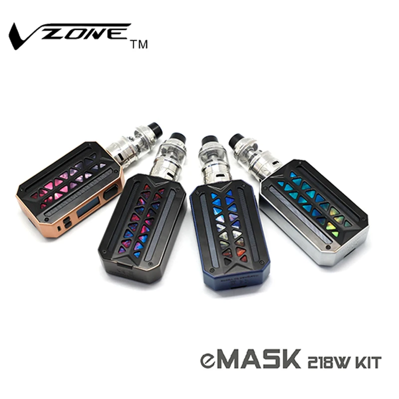 Оригинальный Vzone EMask тк кит 218 Вт MOD с 6 мл уран танк электронная сигарета Vape 5-цвет
