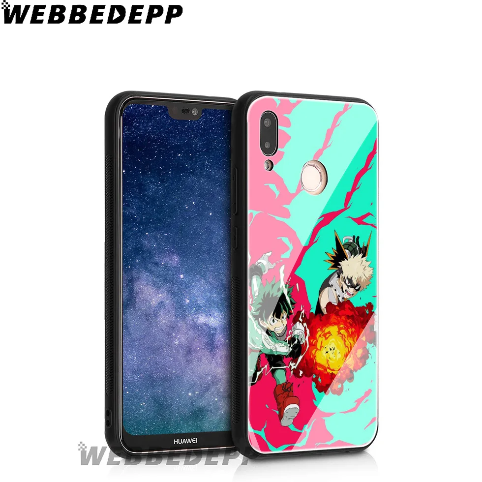 Чехол из закаленного стекла WEBBEDEPP My Hero academic для Huawei Mate 20 P20 P10 P Smart 2019 2018 &amp Honor 10 9 8X 7A