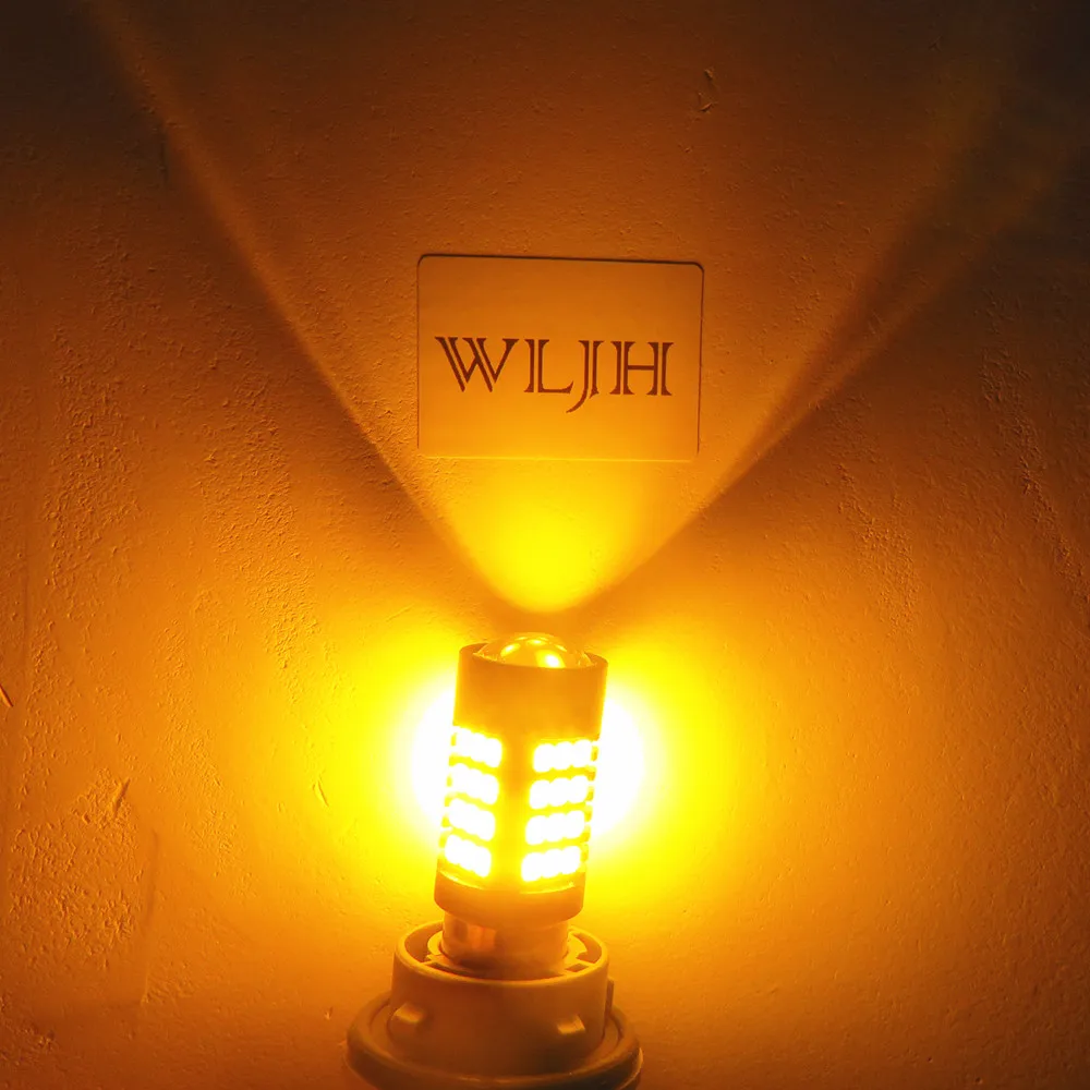 WLJH 4x Canbus Авто светильник LED 1156py Bau15s поворотные сигнальные светодиоды лампа для