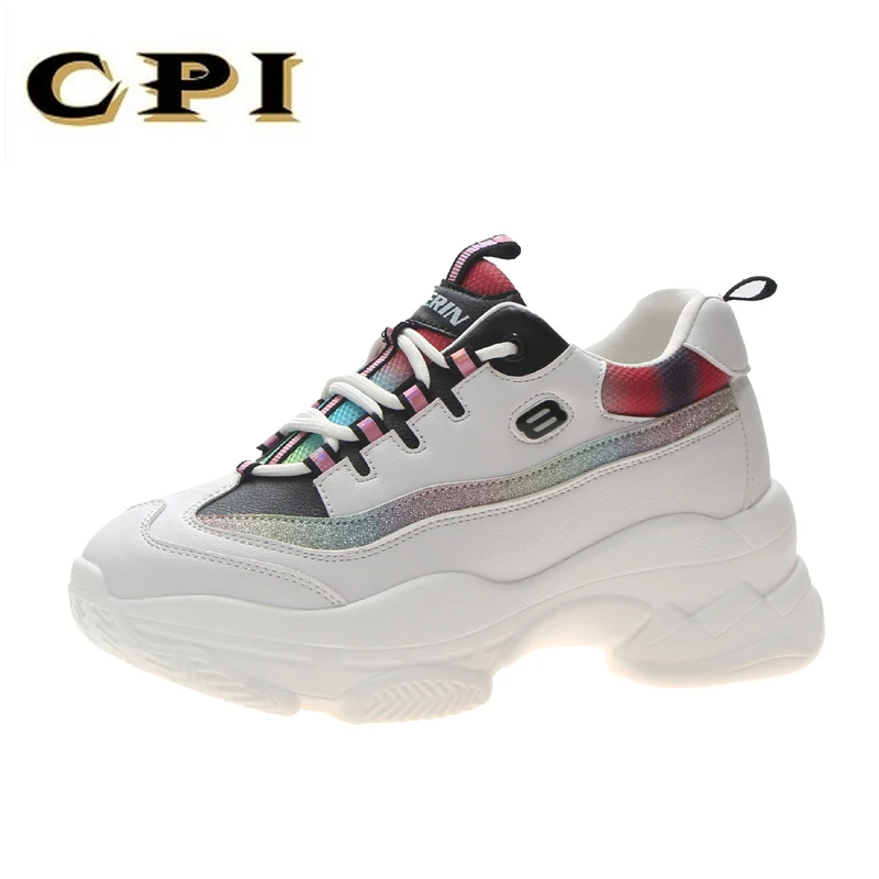 Повседневная Белая обувь женские кроссовки на платформе zapatos de mujer Новинка 2019