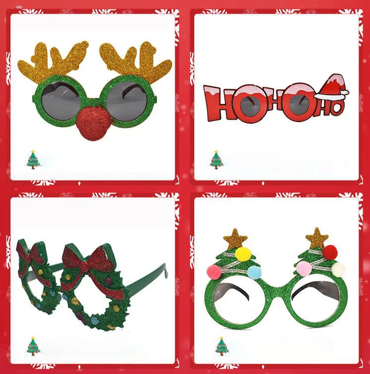 

NEW Christmas Glasses Christmas Decoration Props Glasses Prom Party Funny Glasses Santa Christmas gift Hat
