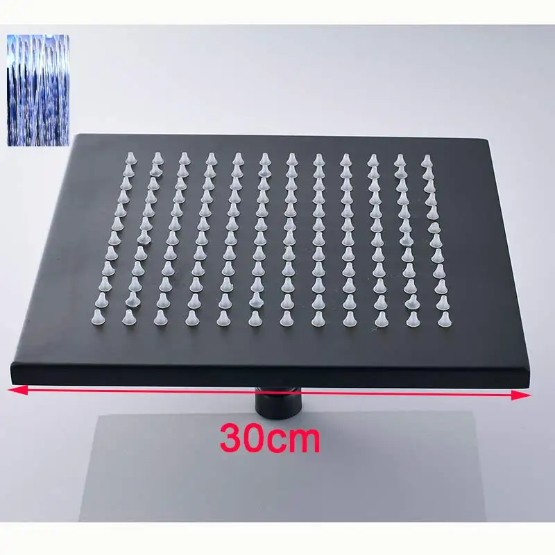 Orb led 12 СВЕТОДИОДНЫЙ " 10" 1" латунная душевая головка круглый/квадратный настенный верхний опрыскиватель насадка для душа(хром/шар/Матовый никель - Цвет: Orb led 12