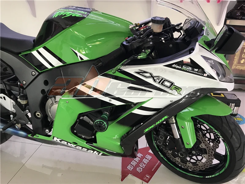 Передний правый губы Обтекатели Обложка для Kawasaki ZX10R 2011 2012 2013 17 18 19 полный углеродного волокна саржа