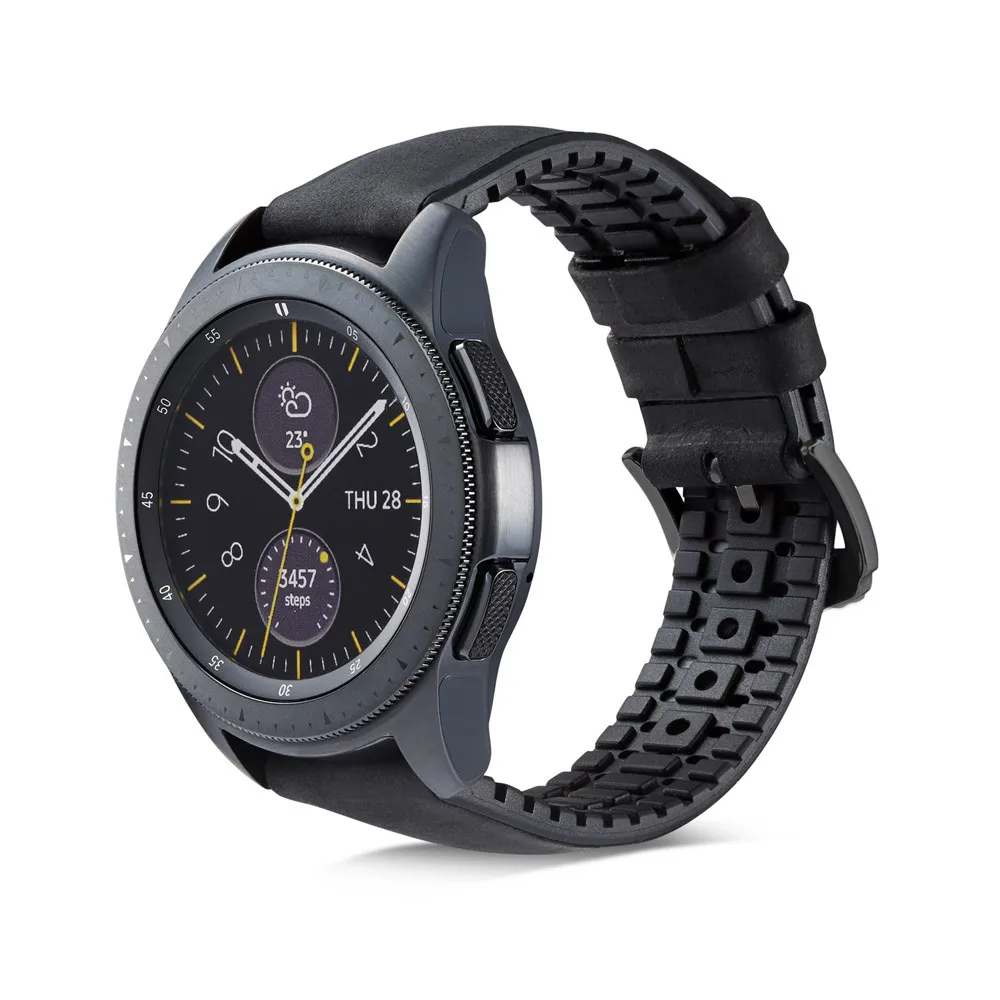 Матовый Силиконовый + кожаный ремешок для Samsung Galaxy Watch 4 3 браслет классических