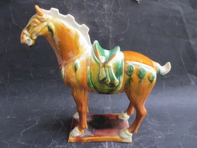 

7.99 inch/Tang sancai ceramics collection horses in ancient China
