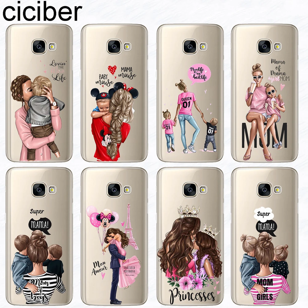 Ciciber супер мама девочка мальчик чехол для телефона для samsung Galaxy A8 A9 A6S Plus PRO A5 A3 A7 Мягкий силиконовый чехол Funda