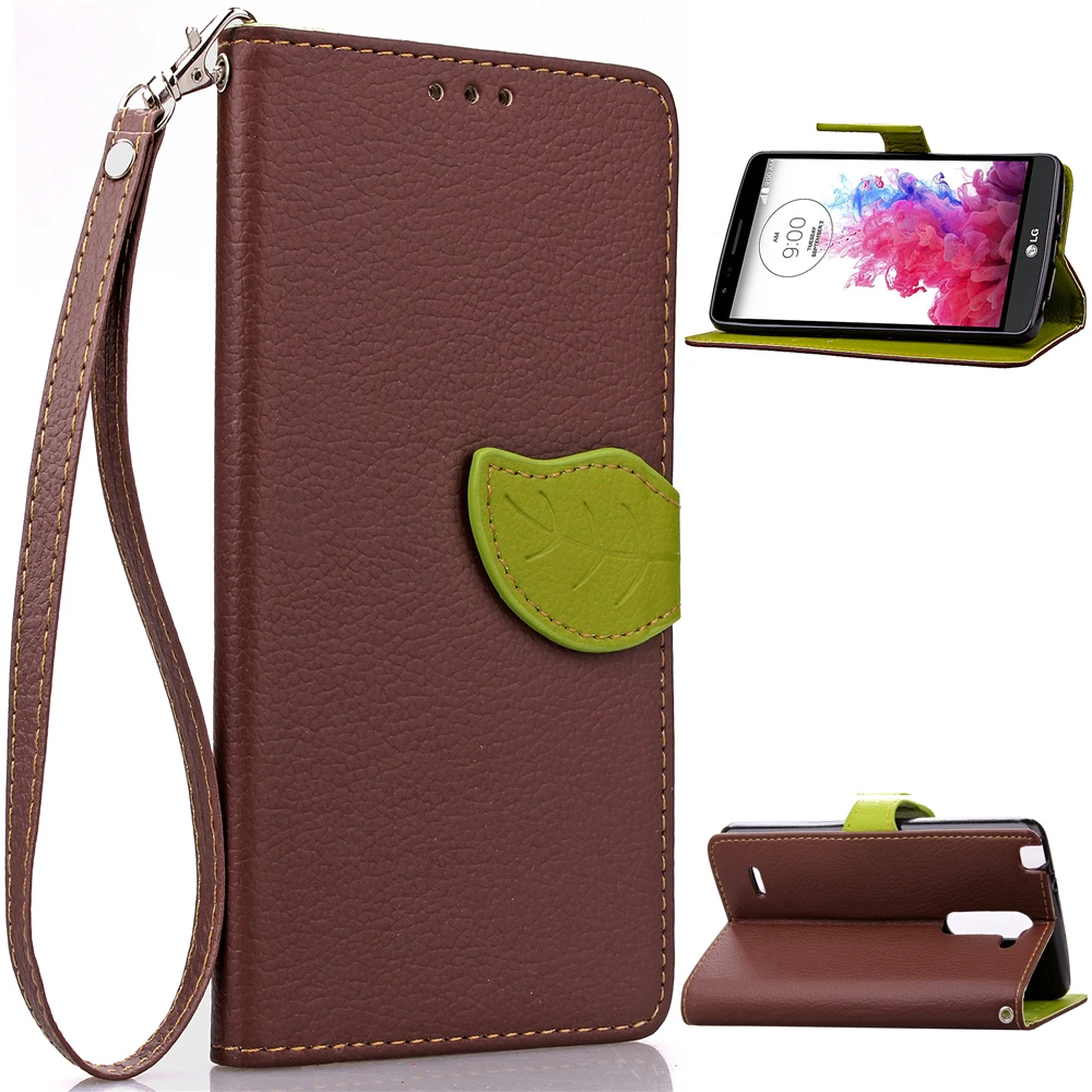 Лист Застежка Кошелек Case для LG G3 stylus D690 Роскошный PU Кожи Folio Stand с Карт памяти Stylus