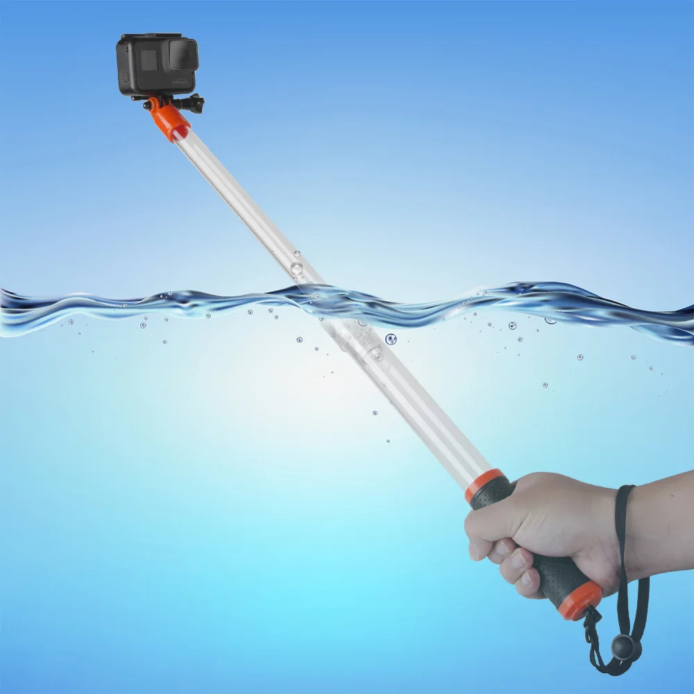 Insta360 ONEX плавающий прозрачный телекоммуникационный полюс водонепроницаемый монопод + крепление на зажиме для GoPro Xiaomi YI 4K + Lite Dji OSMO Action (art.: 7865e6bcb) - 7865e6bcb