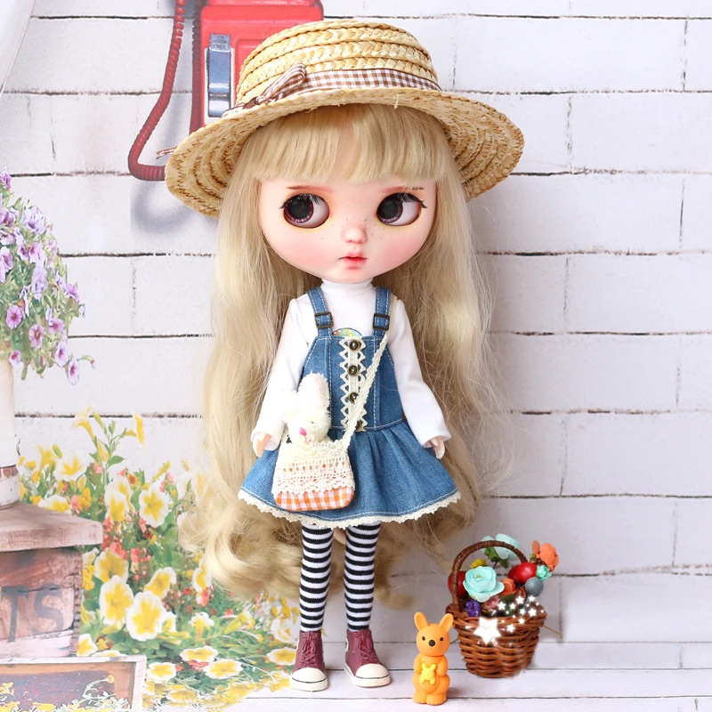 Игрушки для девочек 1/6, футболки с длинными рукавами Blyth Doll, носки, платье на лямках для Licca, Azone, Pullip Middle Blyth, аксессуары для одежды