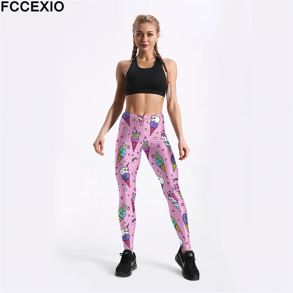 Леггинсы FCCEXIO женские с высокой талией тренировочные леггинсы для фитнеса